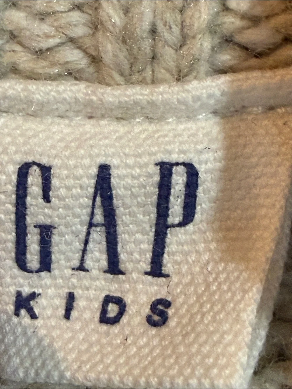 Gap Kids Girls Cozy Faux Fur Zip Vest in Beige Sz L